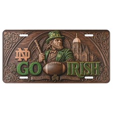 Notre Dame Fighting Irish Car Tag Vanity License Plate Go Irish Aluminum 12x6 In picture