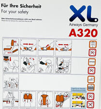 Vintage XL Airways Germany A320 Safety Card picture