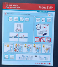 Air Canada Airbus A319M Safety Card - 2011/12 picture