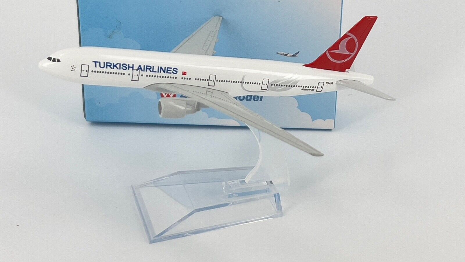 Turkish Airline  Turkey Air Model Plane Scale 1:400 Apx 14cm Diecast Metal