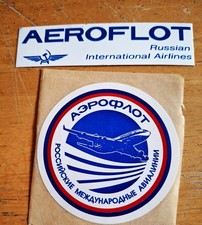 AEROFLOT IL-96 & AEROFLOT Soviet Russian International Airline Stickers picture