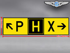 2x PHX PHOENIX SKY HARBOR AIRPORT TAXIWAY SIGN DECAL STICKER picture