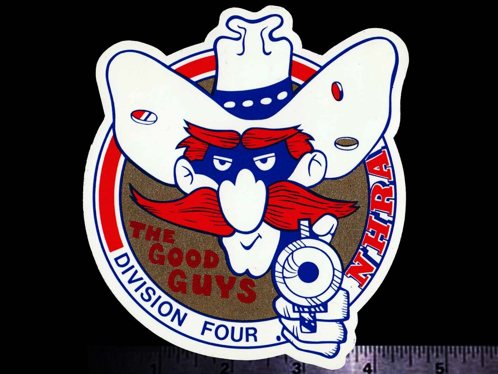 NHRA The Good Guys Division Four - Original Vintage Racing Decal/Sticker
