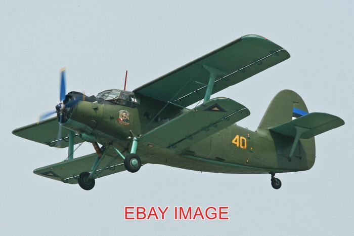 PHOTO  AEROPLANE ANTONOV AN2T \'40 YELLOW\' OPERATED BY THE ESTONIAN AIR FORCE AMA