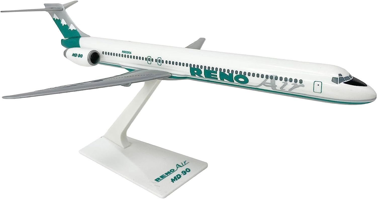 Flight Miniatures Reno Air McDonnell Douglas MD-90 Desk Top 1/200 Model Airplane