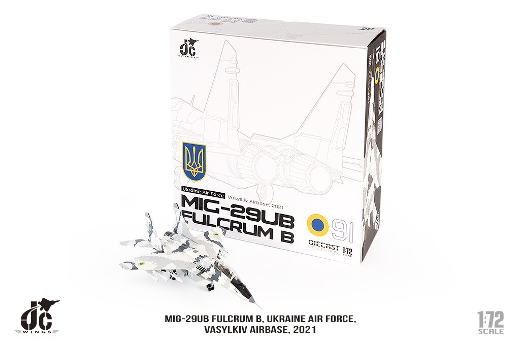MiG-29UB Fulcrum B, Ukraine AF, Vasylkiv AIRBASE, 2021, 1/72 JCW-72-MG29-015
