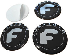 4x FORGIATO #2 Aluminum Metal Stickers Wheel Center Caps Logo Badge Rims Decal picture