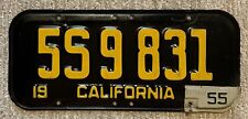 1955 California License Plate - Nice Original Paint picture