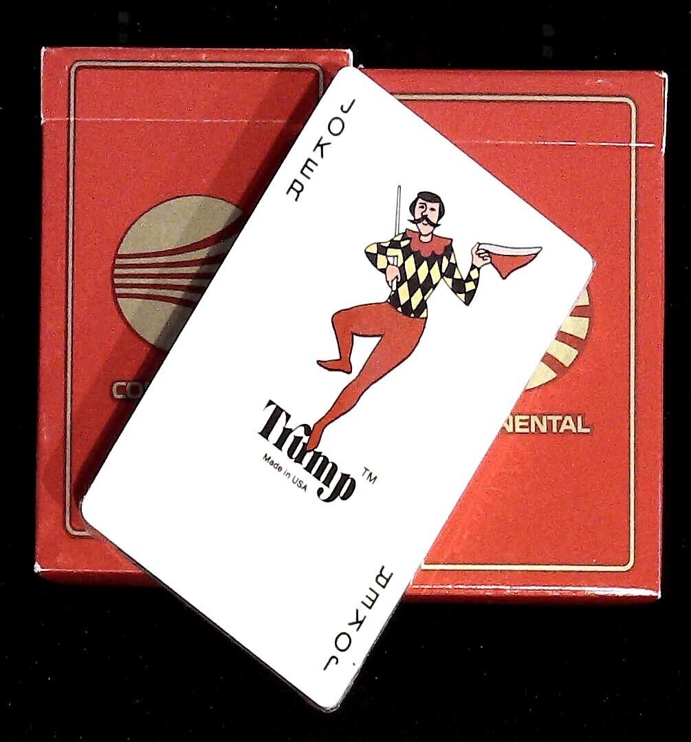 Vintage Continental Airlines Playing Cards Sealed Set of 2 (1 Black and 1 Red)