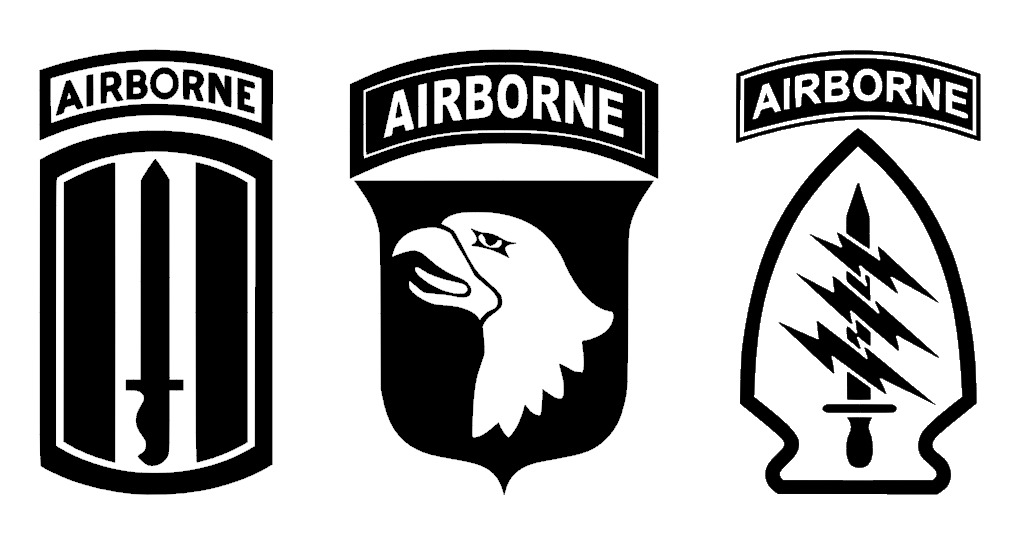 101st ABN 193rd ABN Special Forces Airborne Vinyl Window Sticker Decal 3x Pieces