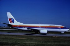 RA748_N302UA_UNITED AIRLINES_B737-322 - ORIGINAL KODAK SLIDE picture
