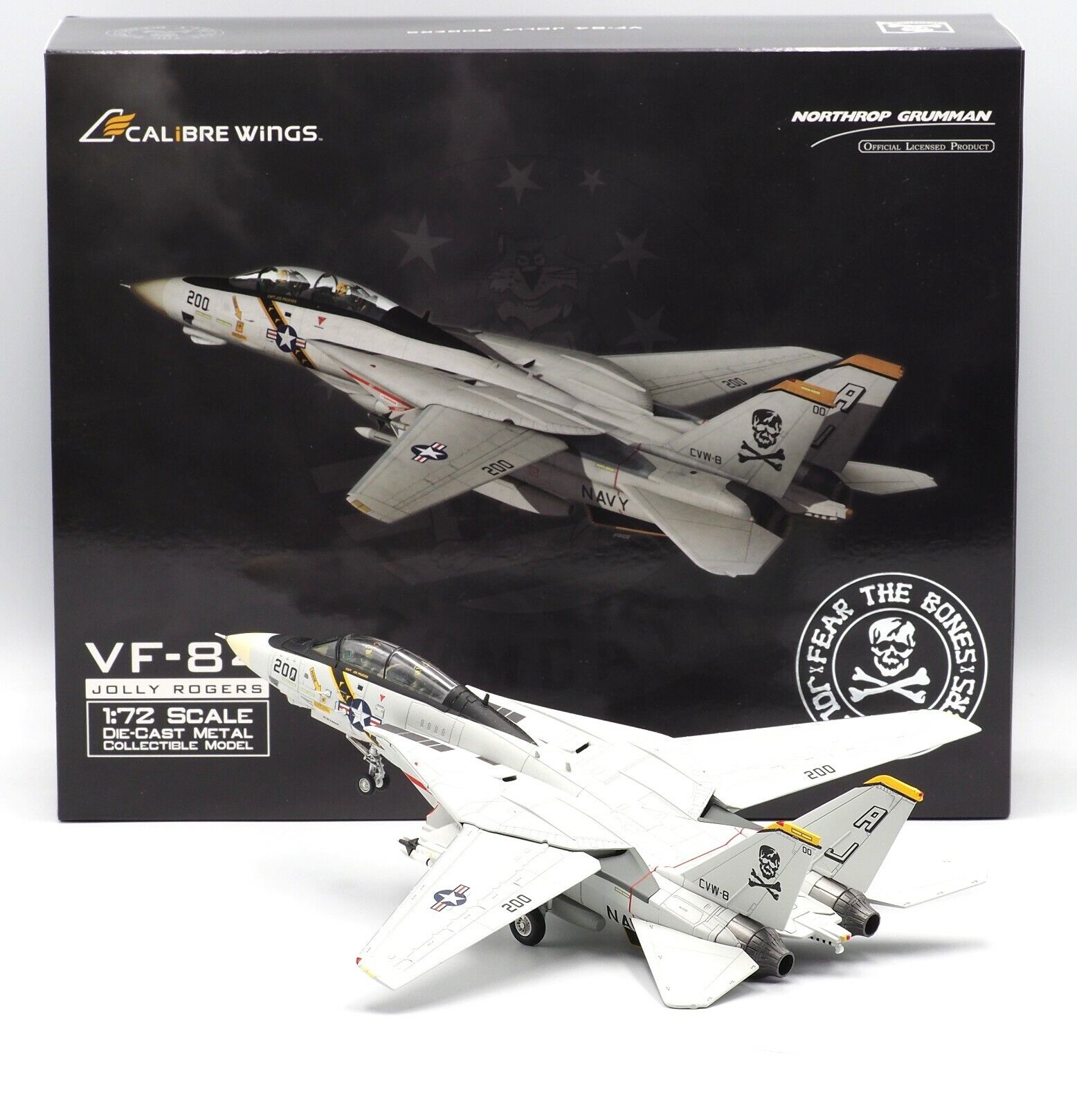 US Navy F-14A VF-84 Jolly Rogers Calibre Wings Scale 1:72 Diecast CA72JR04