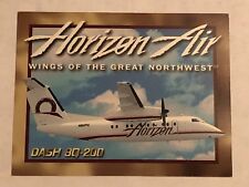 HORIZON AIR ALASKA AIRLINES BOMBARDIER DASH-8 Q200 COLLECTOR CARD NEW LIMITED picture