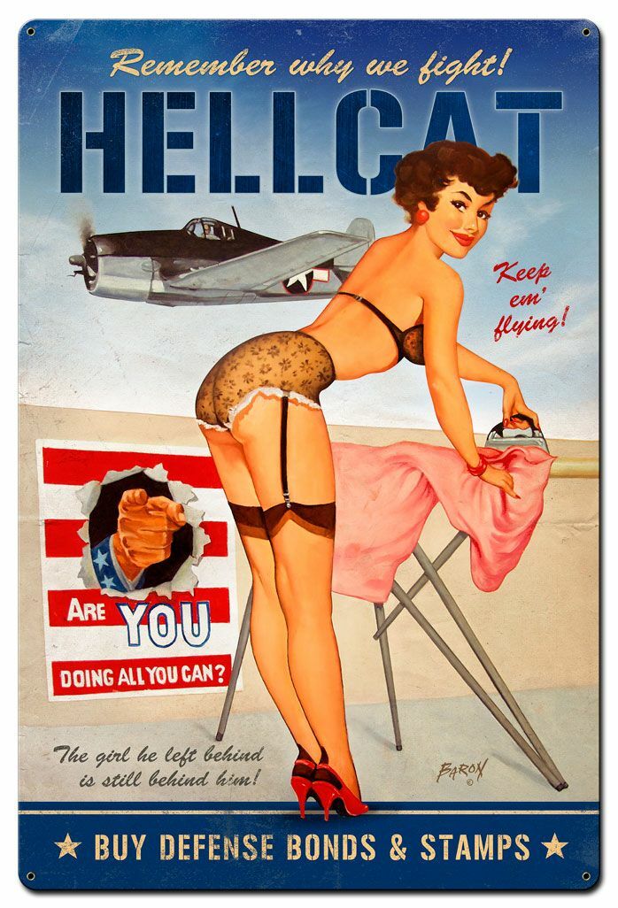 RISQUE GIRL WAR BONDS GRUMMAN HELLCAT F6F 36 RISQUE GIRL WAR BONDS GRUMMAN HELLCAT F6F 36