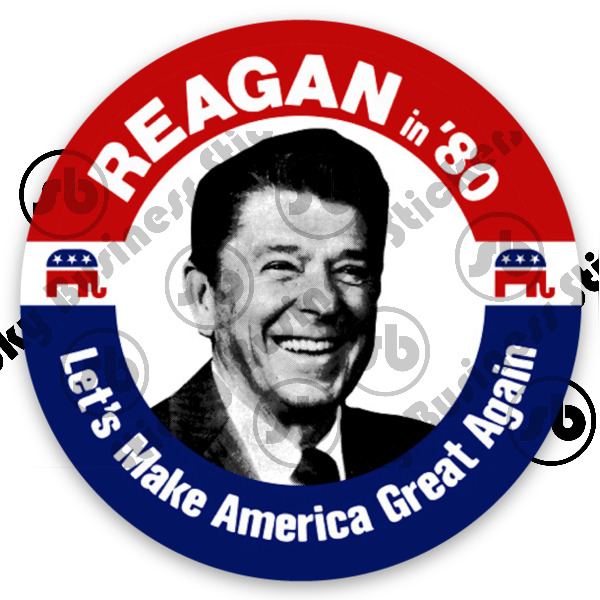 Ronald Reagan Sticker Let's Make American Great Again 3 inch MAGA TRUMP Sticker