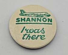 Vintage Shannon Airport Ireland Aviation Pinback Button