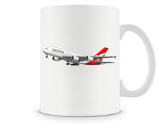 Qantas Airbus A380 Ceramic Coffee Mug - 15oz. picture