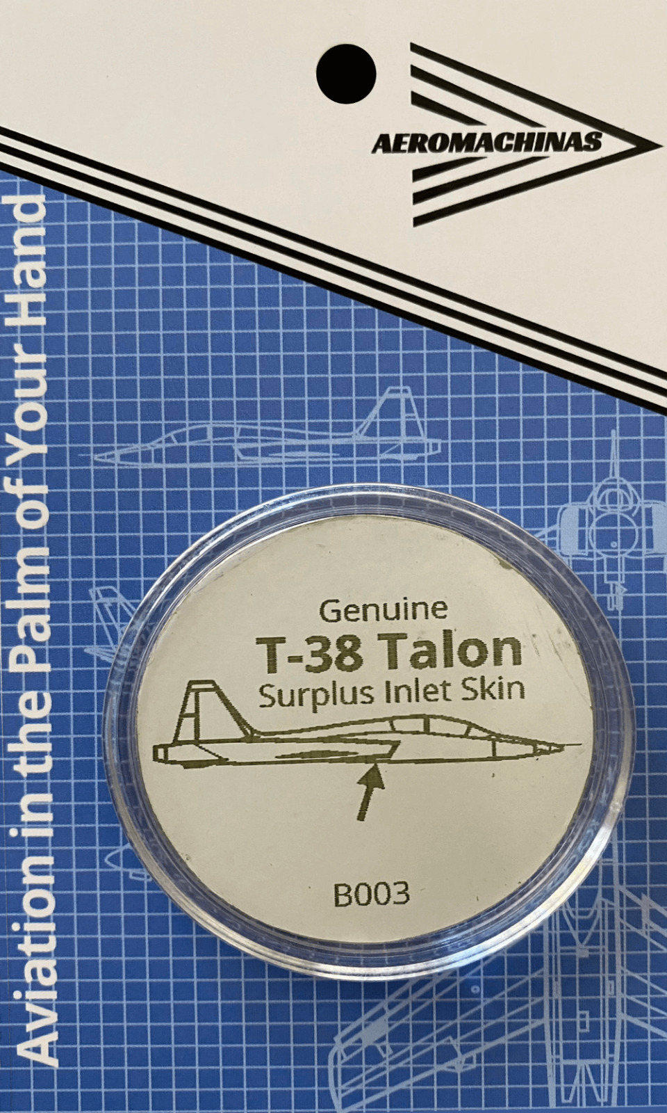 T-38 Talon Military Surplus Engine Panel Challenge Coin Real Aircraft Part