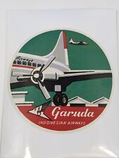Garuda Indonesian Airways Luggage Label Sticker Airlines picture