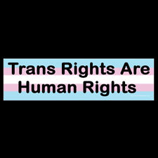 Trans Rights are Human Rights BUMPER STICKER or MAGNET magnetic transgender  picture