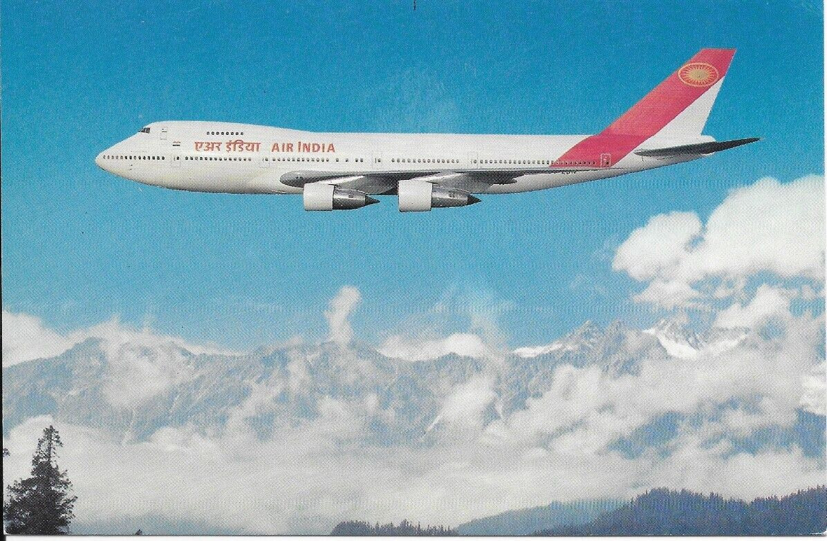 AIR INDIA Boeing 747 Postcard, Airline issue