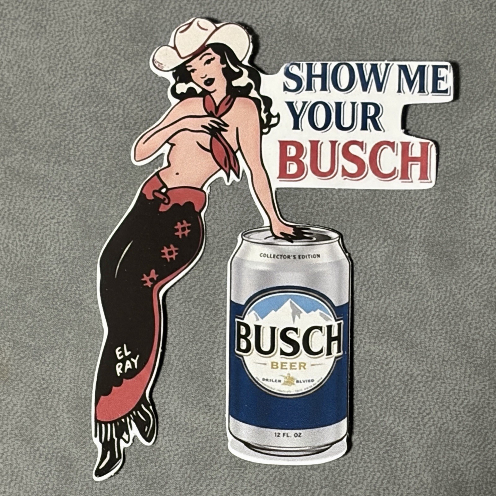 Busch Beer Sticker Cowgirl Country cooler toolbox 3” Show Me Your Busch Beer Sticker Cowgirl Country cooler toolbox 3” Show Me Your