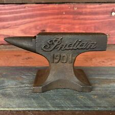 Indian Motorcycles 1901 Anvil With Antique Finish and Raised Letters Paperweight picture