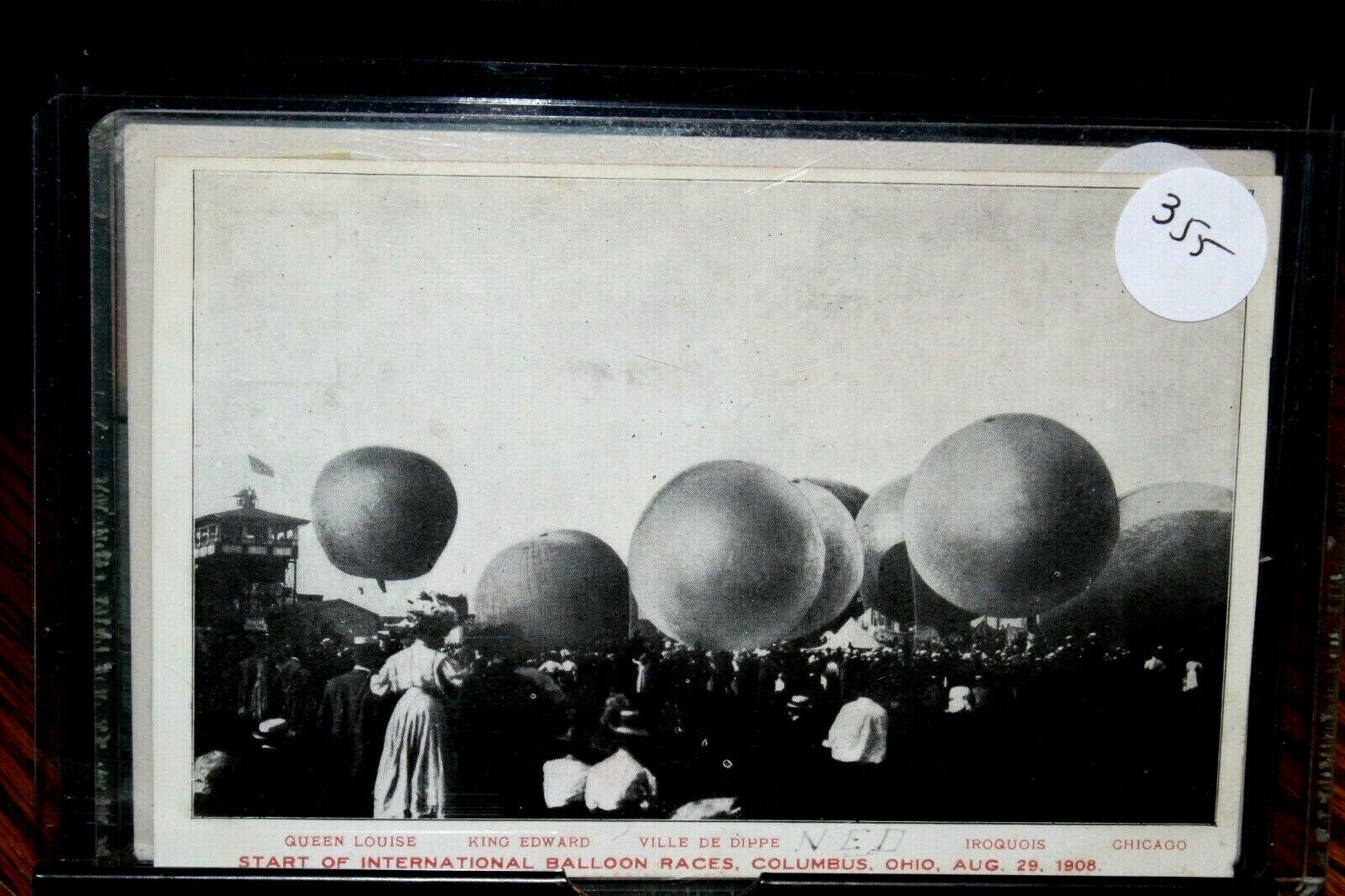 #D355,International Balloon Race Columbus O 1908 Seldom Seen