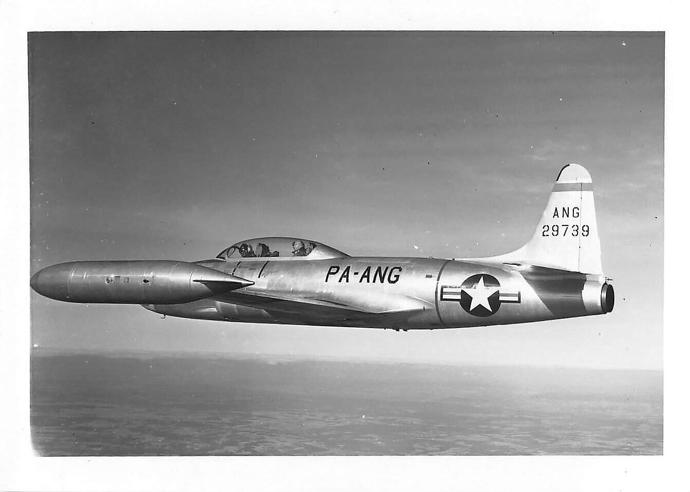 USAF Lockheed T-33A Jet Trainer Aircraft Plane Aviation Original War Photo F