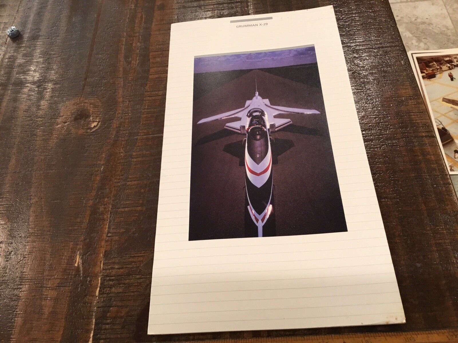 ORIGINAL VINTAGE GRUMMAN X-29 PROMOTIONAL FOLD OUT BROCHURE BOOKLET