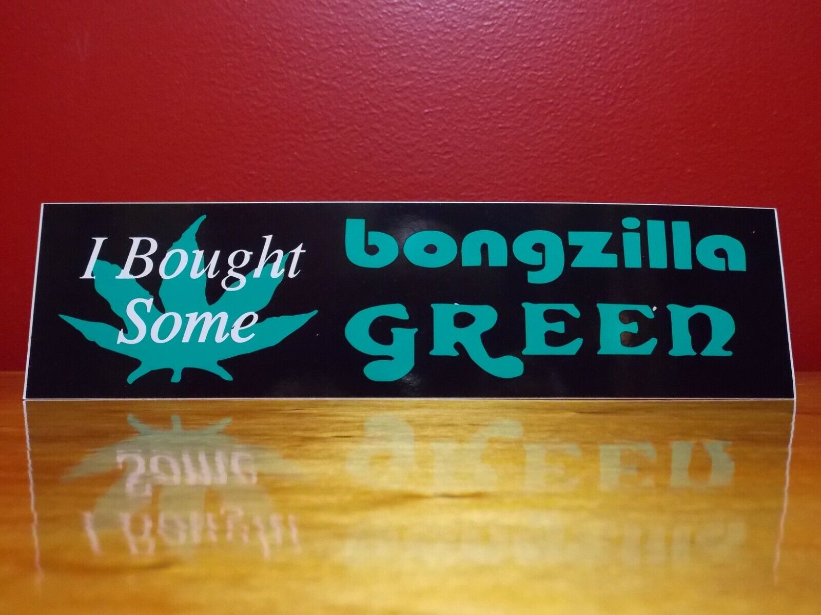 BONGZILLA  GREEN AMP Logo Bumper Sticker 