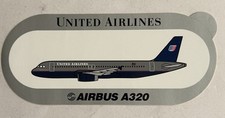 United Airlines - Oval Sticker - Airbus A320 - New old Stock picture