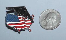 USA B-2 Stealth Bomber American Flag Map Lapel Pin Air Force picture
