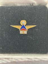 Rare Delta Air Lines 45 Years Service Award 10k Gold Pin With 3 Diamond Stones picture