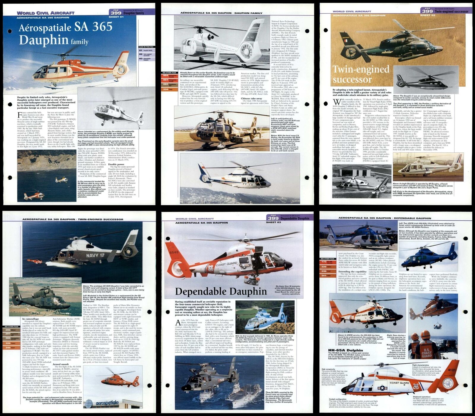 Aerospatiale SA 365 Dauphin - Civil #399 World Aircraft Information 3 Pages