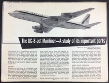 1960s Douglas DC-8 Jet Airliner Promotional Brochure by United Air Lines picture