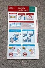 KLM BOEING 747-400 SAFETY CARD picture