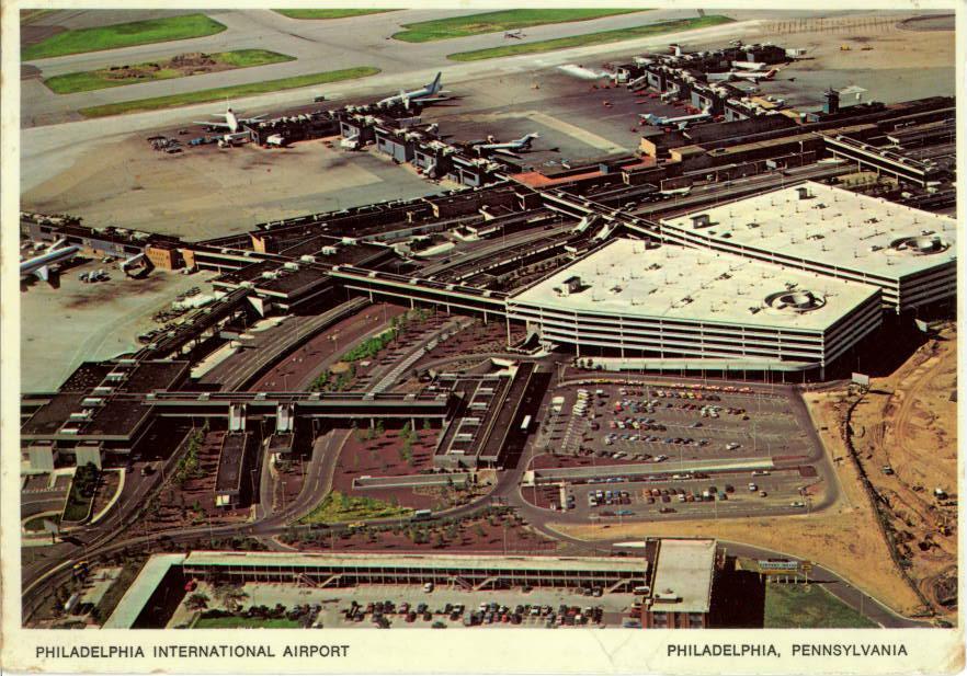Philadelphia International Airport PHL 1970's Postcard