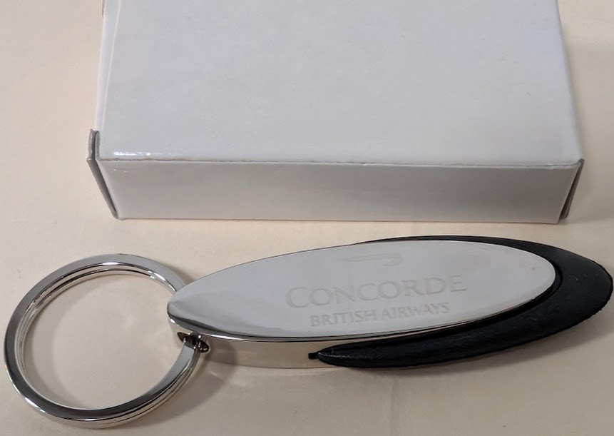 Rare old stock 2003 Commemorative  BRITISH AIRWAYS Concorde Airplane KEY CHAIN