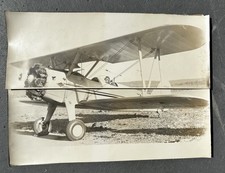 1940s Boeing-Stearman / Kaydet Model 75 Biplane Two 9”x24” Sections Photo picture