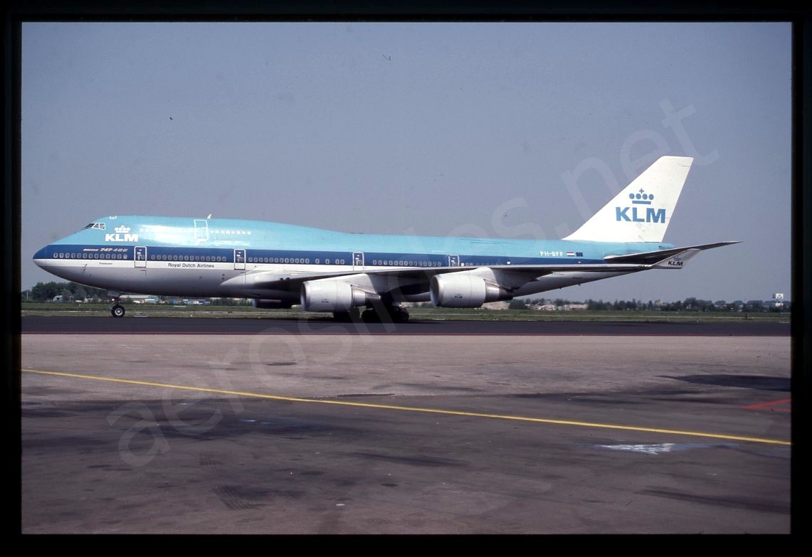 KLM Boeing 747-400 PH-BFF Jun 92 Kodachrome Slide/Dia D2