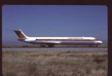 Orig 35mm airline slide Continental Airlines MD-82 N57837 picture