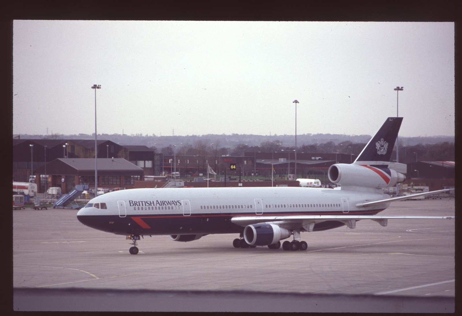 Orig 35mm airline slide British Airways DC-10-30 G-BHDJ Orig 35mm airline slide British Airways DC-10-30 G-BHDJ