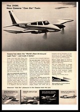 1966 Cessna 310K Light Twin AirPlane Cessna Aircraft Co. Wichita Kansas Print Ad picture