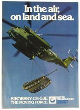 Vintage 1981 Sikorsky CH-53 Sea Stallion Helicopter Print Ad picture