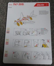 Lauda Boeing 767 300ER for OE-LAX Airline Safety Card 2005 picture