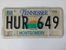 2000 Montgomery Tennessee TN License Plate HUR 649 Volunteer State  picture