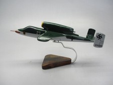 He-162 Volksjager Heinkel Aircraft Desktop Mahogany Dried Wood Model Small New picture