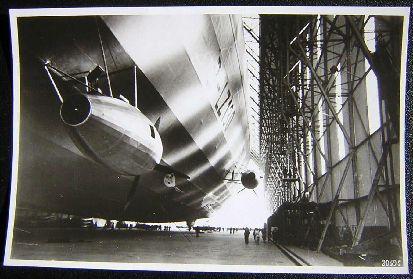 Large Format Luftschiffbau Zeppelin Photo of LZ 130 Graf Zeppelin at Lowenthal