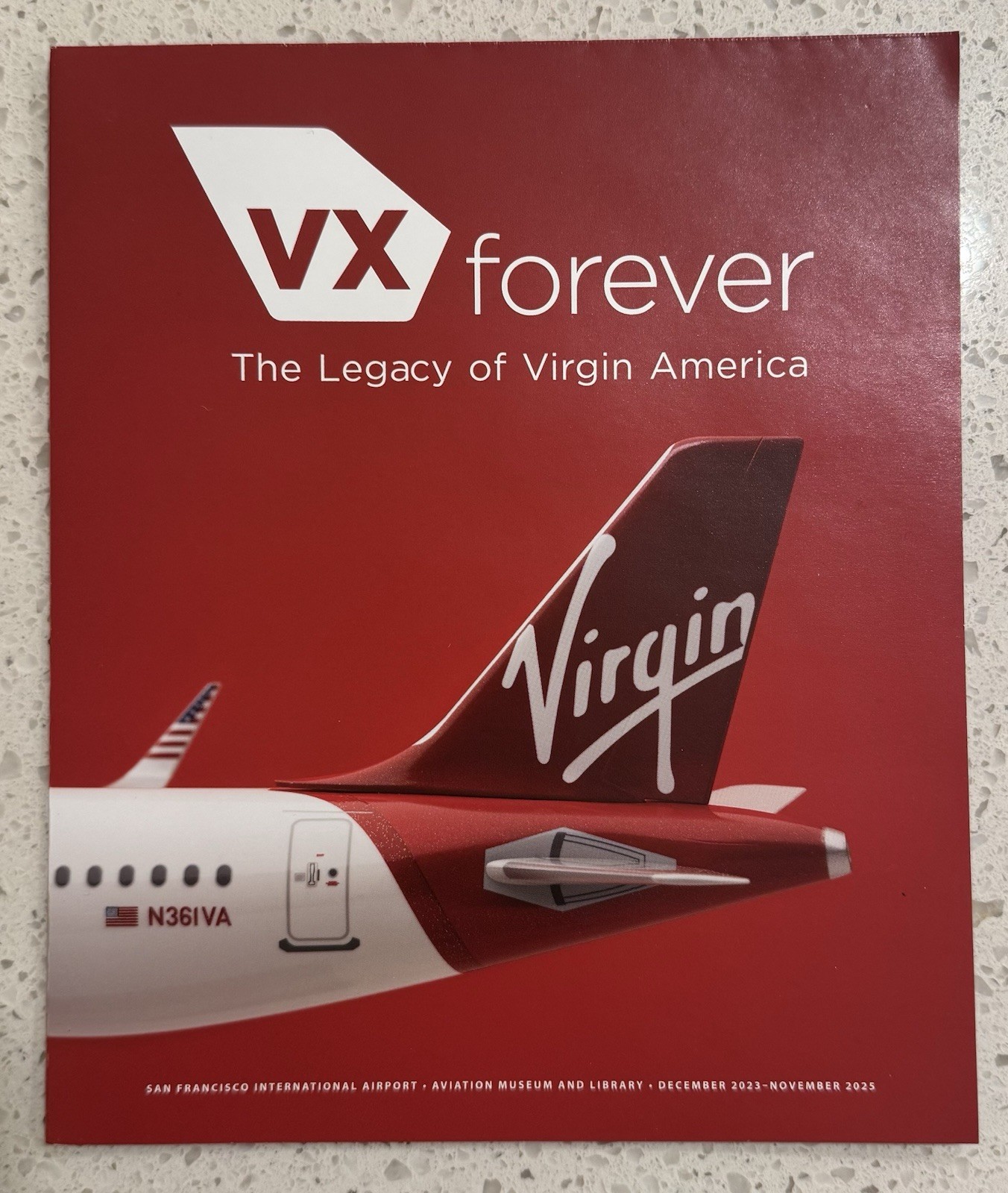 Virgin America Airlines Forever Brochure Poster SFO Museum Virgin America Airlines Forever Brochure Poster SFO Museum